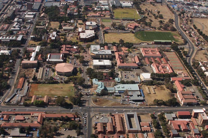 Arial view of Bloemfontein Campus.